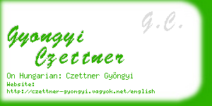 gyongyi czettner business card