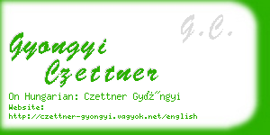 gyongyi czettner business card